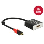 Delock Adaptateur USB-C - HDMI, 4K, 20 cm Noir