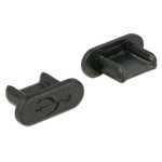 Delock Fiche borgne USB-MicroB 10 pièces Noir