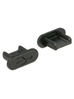 Delock USB-Micro-B Port Staubschutz,10Stück, Schutz von USB-Ports, schwarz, ohne Griff