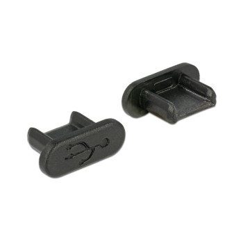 Delock USB-Micro-B Port Staubschutz,10Stück, Schutz von USB-Ports, black, ohne Griff