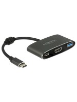 Delock Adaptateur USB-C - HDMI, USB 3.0 Noir