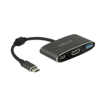 Monitoradapter USB Typ-C  for HDMI/USB3 & PD, 4K bis 30Hz, black, DP Alternate Mode Monitoradapter USB Typ-C  for HDMI/USB3 & PD, 4K bis 30Hz, black, DP Alternate Mode