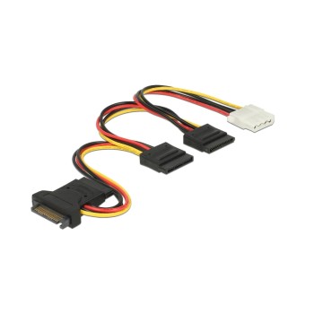 SATA for 3xSATA & 1xMolex Stromadapter, 20cm, unterstützt 5 and 12 Volt SATA for 3xSATA & 1xMolex Stromadapter, 20cm, unterstützt 5 and 12 Volt