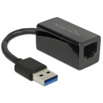 Delock Adaptateur réseau USB-A - RJ45 1Gbps, Noir