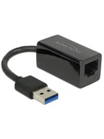 Delock USB3.1-A for LAN Adapter, Kompakt, 10/100/1000Mbps, black, Realtek RTL8153