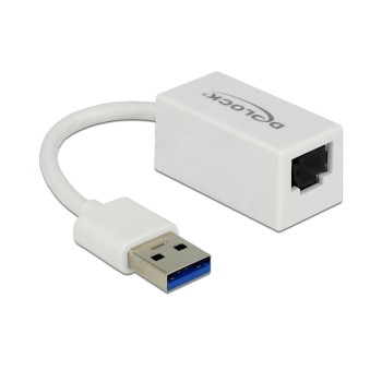 Delock USB3.1-A for LAN Adapter, Kompakt, 10/100/1000Mbps, white, Realtek RTL8153