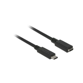 Delock USB3.1 cable Gen1 USB-C Verlängerung, 1.5m, 5Gbps, 3Ampere, black