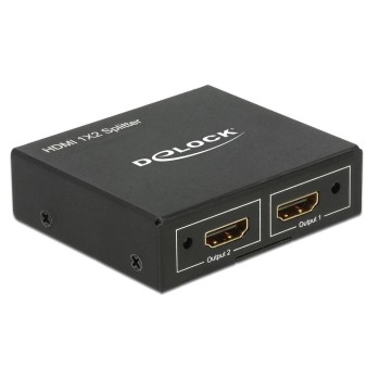 Delock Monitorsplitter HDMI/Bu - 2x HDMI/Bu, aktiv verstärkt, Netzteil, 3840x2160@30Hz