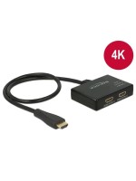 Delock Monitorsplitter HDMI/St - 2x HDMI/Bu, ca: 60cm Kabel, passiv, 3840x2160@30Hz