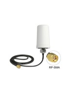 Delock Outdoor WLAN Antenne, IP67, 1m cable, RP-SMA, Dualband Rundstrahl Auto/Dach