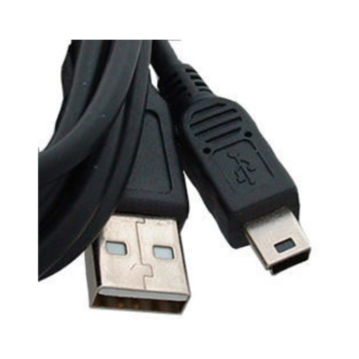 USB-mini-câble 3m A-MiniB,USB 2.0 noir, pour caméras numériques et disque dur 2.5