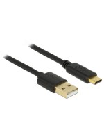 USB2.0-Kabel A-TypC: 4m, schwarz, max. 480Mbps, A auf Typ-C