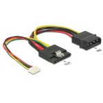 Delock Adaptateur électrique Molex - SATA Power & 4Pin Power 15cm