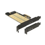 Delock Adaptateur de bus hôte PCI-Ex4 - M.2 1xNVME Key-M, 1xSATA Key-B