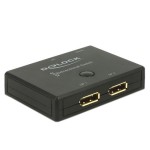 Delock 2 Port DP Switch&Verteiler, 2In/1Out, 1In/2Out, 3840x2160@60Hz