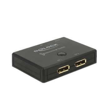 Delock 2 Port DP Switch&Verteiler, 2In/1Out, 1In/2Out, 3840x2160@60Hz Delock 2 Port DP Switch&Verteiler, 2In/1Out, 1In/2Out, 3840x2160@60Hz