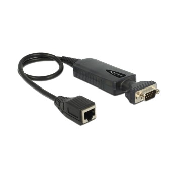 Delock: RS232 for LAN Konverter, black, 10/100Mbps LAN, DB-9 Stecker Delock: RS232 for LAN Konverter, black, 10/100Mbps LAN, DB-9 Stecker