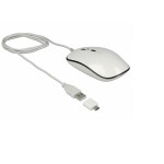 Delock Optique à 4 boutons souris de bureau USB Type-A + USB Type-C