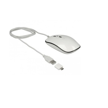 Delock Optical 4-button USB Type-A + USB Type-C™ Desktop Mouse Delock Optical 4-button USB Type-A + USB Type-C™ Desktop Mouse