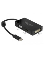 Delock Adaptateur USB Type-C vers VGA / HDMI / DVI, noir