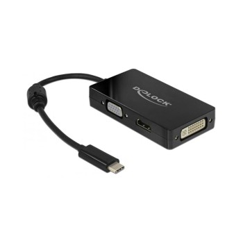 Delock Adapter USB Type-C to VGA / HDMI / DVI, black Delock Adapter USB Type-C to VGA / HDMI / DVI, black
