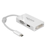Delock Adapter USB Type-C Stecker, VGA / HDMI / DVI Buchse weiß