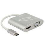 Delock Diviseur de signaux à 2 ports USB-C - 1xHDMI & 1xVGA