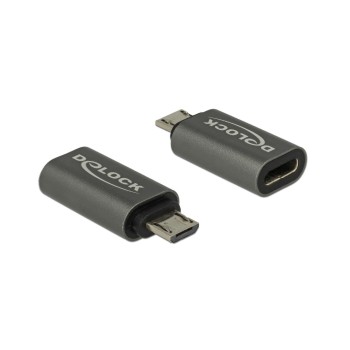 USB2.0 Adapter C-Buchse for Micro-B-Stecker, Farbe Anthrazit USB2.0 Adapter C-Buchse for Micro-B-Stecker, Farbe Anthrazit