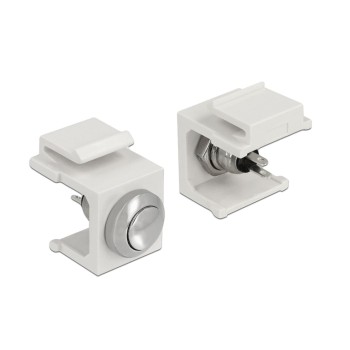 Delock Keystone Jack: Drucktaster, weiss Delock Keystone Jack: Drucktaster, weiss