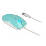 Delock 12538 Optische 3-Tasten LED mouse, USB Typ-A, türkis