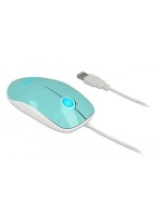 Delock 12538 Optische 3-Tasten LED mouse, USB Typ-A, türkis
