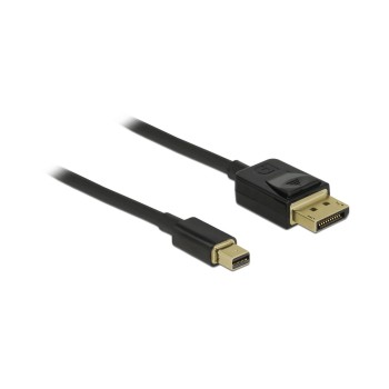 Delock Mini-DP auf DP, 1m, V1.4, 8K support, Mini-Displayport for Displayport, black Delock Mini-DP auf DP, 1m, V1.4, 8K support, Mini-Displayport for Displayport, black