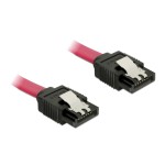Delock Câble SATA3 50cm rouge, avec clip métallique