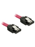 Delock SATA-3 cable: 50cm,Metall Clip, red, 6 Gbps, kompatibel with Sata2 and 1