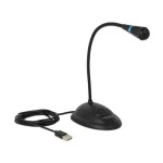 Delock Microphone USB avec sourdine et bouton marche/arrêt