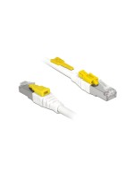 Delock Câble patch Cat 6A, S/STP, 0.5 m, Blanc, verrouillable
