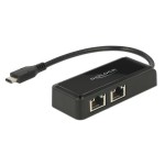 Delock Adaptateur réseau USB-C - 2xRJ-45 1Gbps