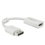 Delock Adaptateur DisplayPort - HDMI passive, 4K, 60 Hz, HDR, blanc