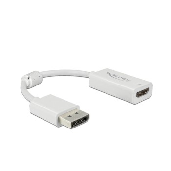 Monitoradapter DP for HDMI, passiv, HDR, 4K, DP Stecker for HDMI-Bu, 10cm, white Monitoradapter DP for HDMI, passiv, HDR, 4K, DP Stecker for HDMI-Bu, 10cm, white