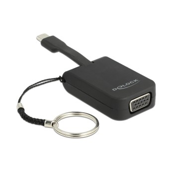 Monitoradapter USB Typ-C for VGA, DP Alt, 4K, 60Hz, 3cm, with Schlüsselanhänger Monitoradapter USB Typ-C for VGA, DP Alt, 4K, 60Hz, 3cm, with Schlüsselanhänger