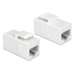 Delock Module Keystone RJ-45 - RJ-45, Cat.6, UTP blanc