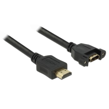 Delock HDMI cable 2m, zum Einbau, verschraubbar, Stecker-Buchse Delock HDMI cable 2m, zum Einbau, verschraubbar, Stecker-Buchse