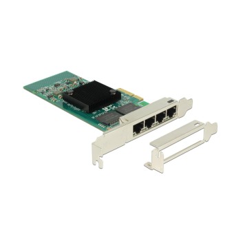 Delock PCI-Express Netzwerkkarte, 4x1Gbps, Intel i350 Chipset,  withLP Slotblech Delock PCI-Express Netzwerkkarte, 4x1Gbps, Intel i350 Chipset,  withLP Slotblech