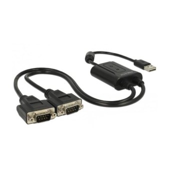 Delock Adapter USB-A>2x Seriell DB9 RS-232, USB 2.0 Delock Adapter USB-A>2x Seriell DB9 RS-232, USB 2.0