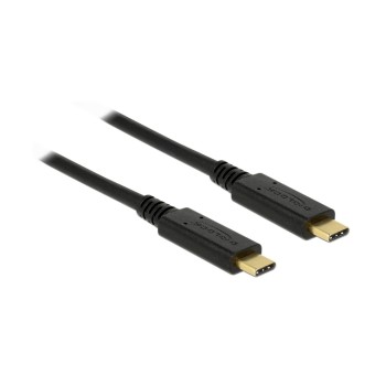 Delock USB3.1 Gen2 cable Typ-C. 50cm, bis 10Gbps, black, bis 5Ampere Strom Delock USB3.1 Gen2 cable Typ-C. 50cm, bis 10Gbps, black, bis 5Ampere Strom