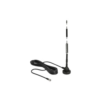 LTE/HSPA/GSM Antenne, SMA-Stecker, black, 5dBi, Outdoor, Omni, magnetisch, 34cm, 3m LTE/HSPA/GSM Antenne, SMA-Stecker, black, 5dBi, Outdoor, Omni, magnetisch, 34cm, 3m