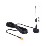 Delock Antenne GSM SMA, 0.8-2.1GHz, 25cm SMA 3 dBi Rayonnement omni directionnel