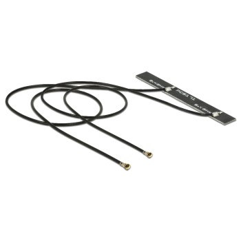 Delock Antenne WLAN 2 x MHF, 250 mm, 5dBi MHF 4L 5 dBi Rayonnement omni directionnel Delock Antenne WLAN 2 x MHF, 250 mm, 5dBi MHF 4L 5 dBi Rayonnement omni directionnel