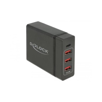 Delock Ladegerät 1x USB-C PD+3x USB-A, black Delock Ladegerät 1x USB-C PD+3x USB-A, black