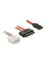 SATA2 cable for Micro-SATA with Power, 30cm, Micro-SATA, 7+7+2 Pins, 5 Volt